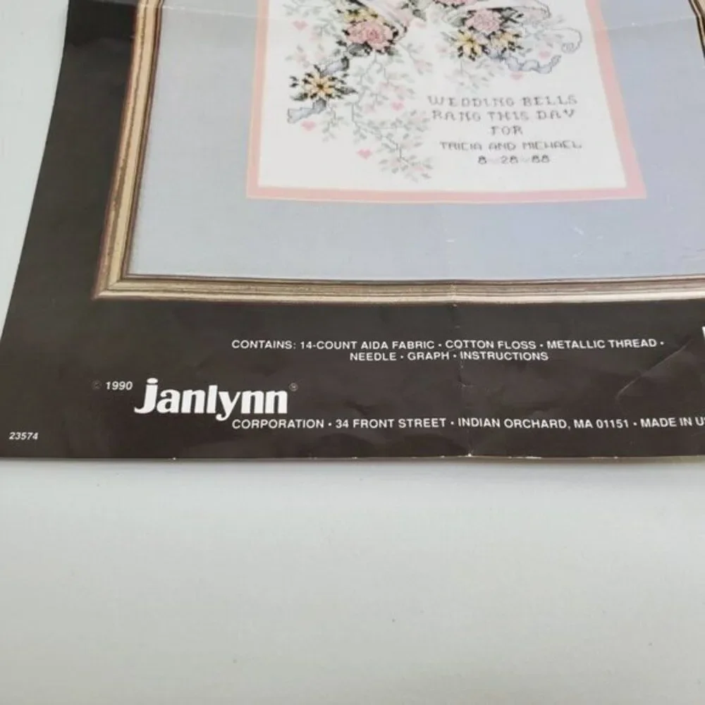 Janlynn Cross Stitch Pattern Wedding Bells 10 x 1‎